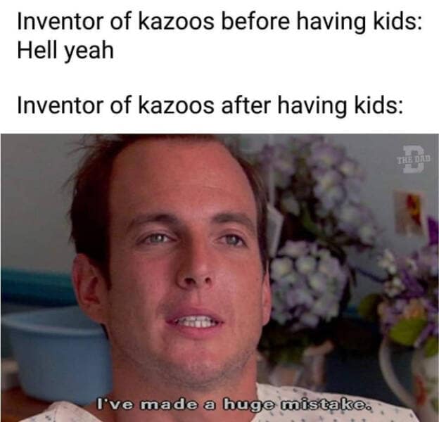 Will Arnett’s character from Arrested Development appears with his iconic quote about making a huge mistake in this classic meme about the inventor of kazoos.