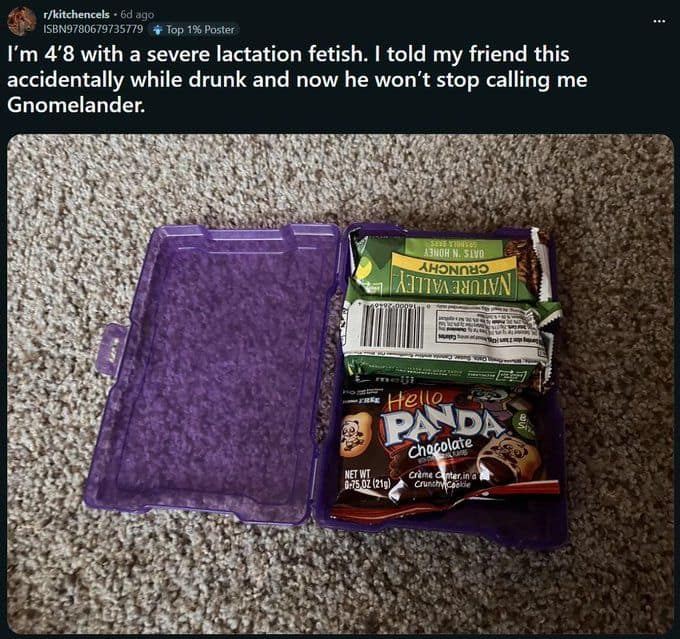 A chaotic social media post where a short man's accidental drunken confession leads to the brutal nickname "Gnomelander," a standout in modern classic memes.