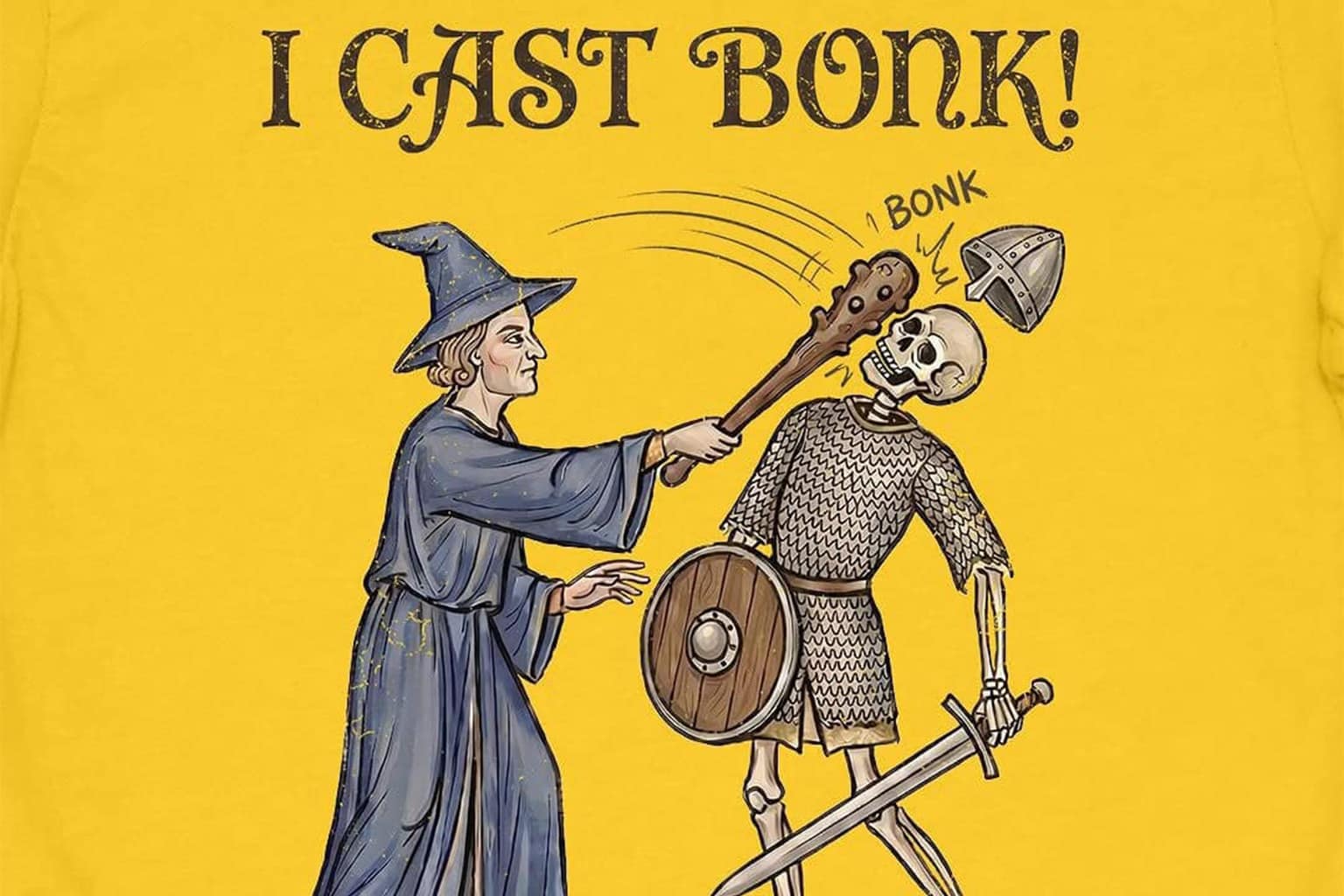 A comprehensive d&d memes gallery capturing the chaotic energy of the tabletop community, featuring a knight in full plate armor riding a tiny pony, a charismatic wizard wearing star-patterned thigh-high boots, and a medieval tapestry-style drawing of a mage casting a literal bonk with a club.