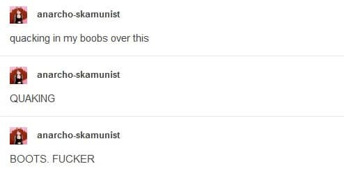 A sequence of smartphone keyboard typos and text messages shows an autocorrect failure transforming a common idioms phrase into an explicit anatomical mess on a funny Tumblr post.