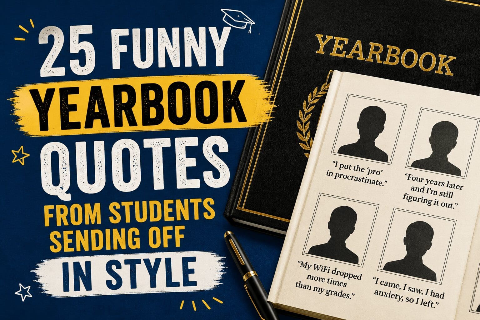 Funny yearbook quotes gallery featuring a student using a specific timestamp from The Office to hide a threat to burn the school down, a student named Carlos Carlos admitting he hates his name, and a legendary duo coordinating a suggestive joke about "Bubbles."