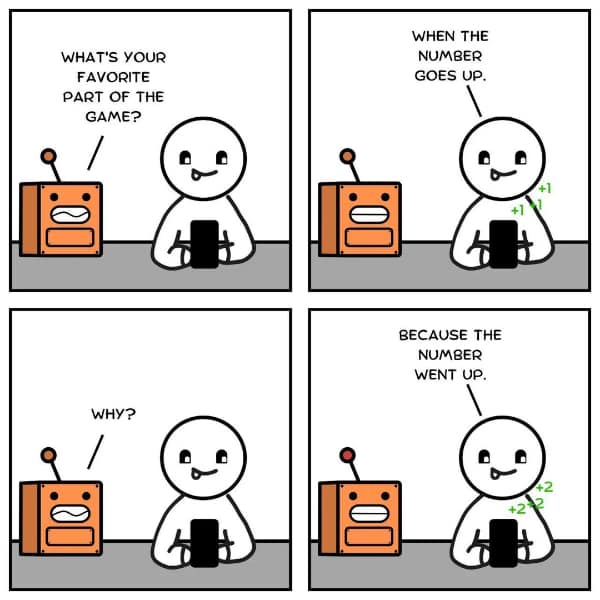 A dark humor gamer meme showing a child wearing a PSVR headset while a parent holds up a copy of the horror game Resident Evil 7, captioned "She thinks she's playing the new Minecraft."