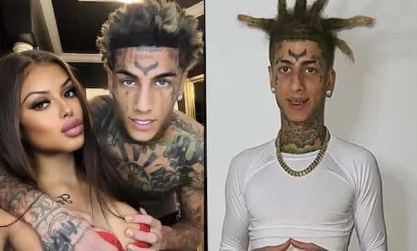 Comparison of a tattooed couple with heavy filters and the man without filters.