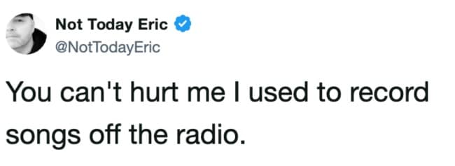 Retro audio recording struggles are celebrated in a funny social media post included in this meme dump, proudly claiming that a 1990s childhood spent timing cassette tapes off the radio builds ultimate emotional resilience.