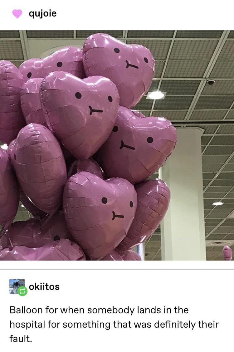 Pink heart-shaped balloons with tiny animal faces serve as a chaotic reaction image for this meme dump.