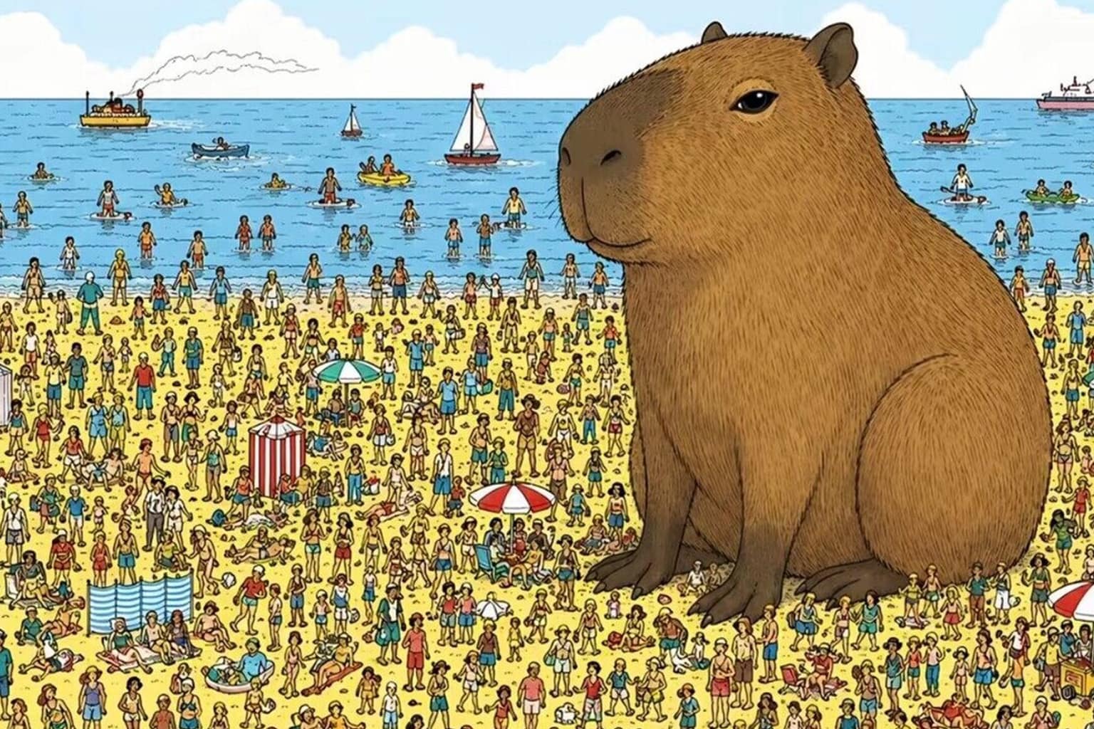 viral classic memes archive gathering legendary historical milestones of online humor, highlighted by a satellite map view of British Columbia labeling a pair of landmarks as "Another Lake" and "And Another Lake," a holiday photo of an intense Babadook costume sitting awkwardly at a casual adult wine night, and a literalist feline portrait of a cat wearing a jet-black bob haircut wig.