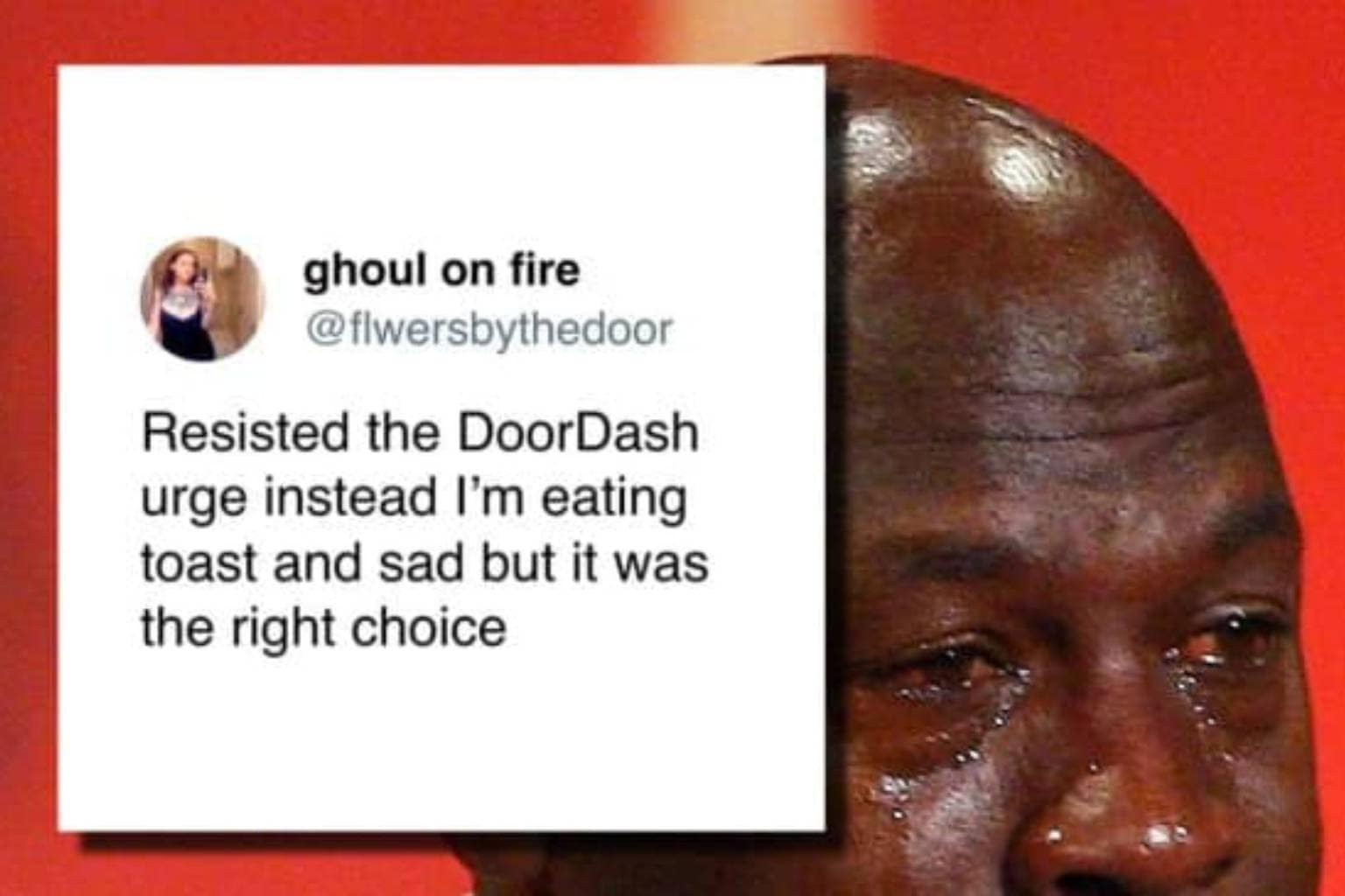 Food delivery memes gallery about the modern takeout spiral, featuring a dog anxiously jammed through a mail slot waiting for dinner, a DoorDash driver texting “I’m Batman” while protecting hot food at all costs, and a customer hiding behind curtains because the delivery person dared to knock instead of silently leaving the bag like a porch goblin offering.