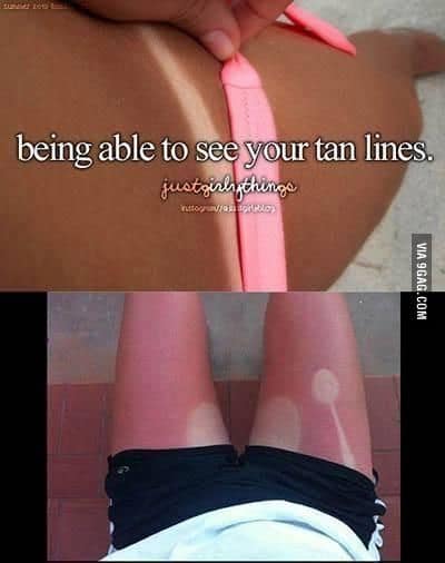 A two-panel joke contrasting a generic lifestyle aesthetic post about bikini lines against a photo of a severe sunburn featuring white outlines of a fork and spoon on the thighs, categorized as a sunburn meme.