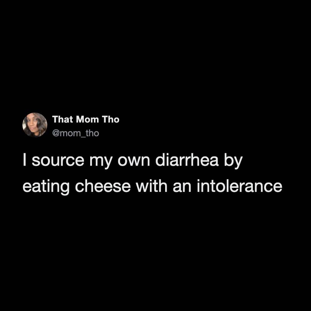 A hilarious tweet about self-inflicted dairy issues instead of a parasite in cyclosporiasis diarrhea lettuce memes.