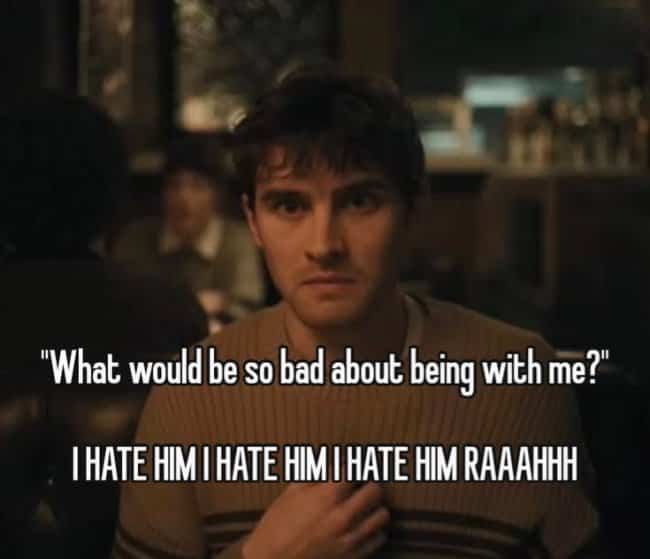 Male character in Obsession memes asking a question with intense viewer rage text.