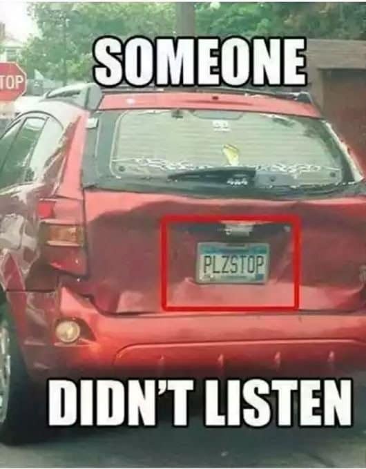 This clever road trip meme shows a woman sitting on the rear trunk wing of a parked white sports car, using the massive spoiler as a functional picnic table for fast food.